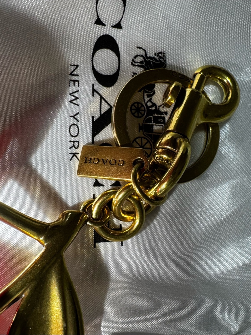 Coach Gold Cherry Charm Key Fob - Picture 3 of 4